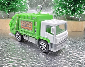 Matchbox Garbage King truck GREEN Christmas tree ornament