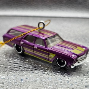 Hot Wheels 1970 Chevy Chevelle SS Wagon PURPLE Christmas tree ornament