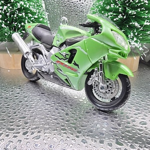 Kawasaki Ninja ZX 12R GREEN motorcycle Christmas tree ornament