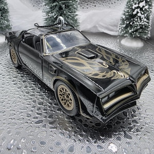 1977 Pontiac Firebird Trans Am SE 6.6L Smokey and the Bandit 5&quot; Big Car BLACK Christmas Tree Ornament