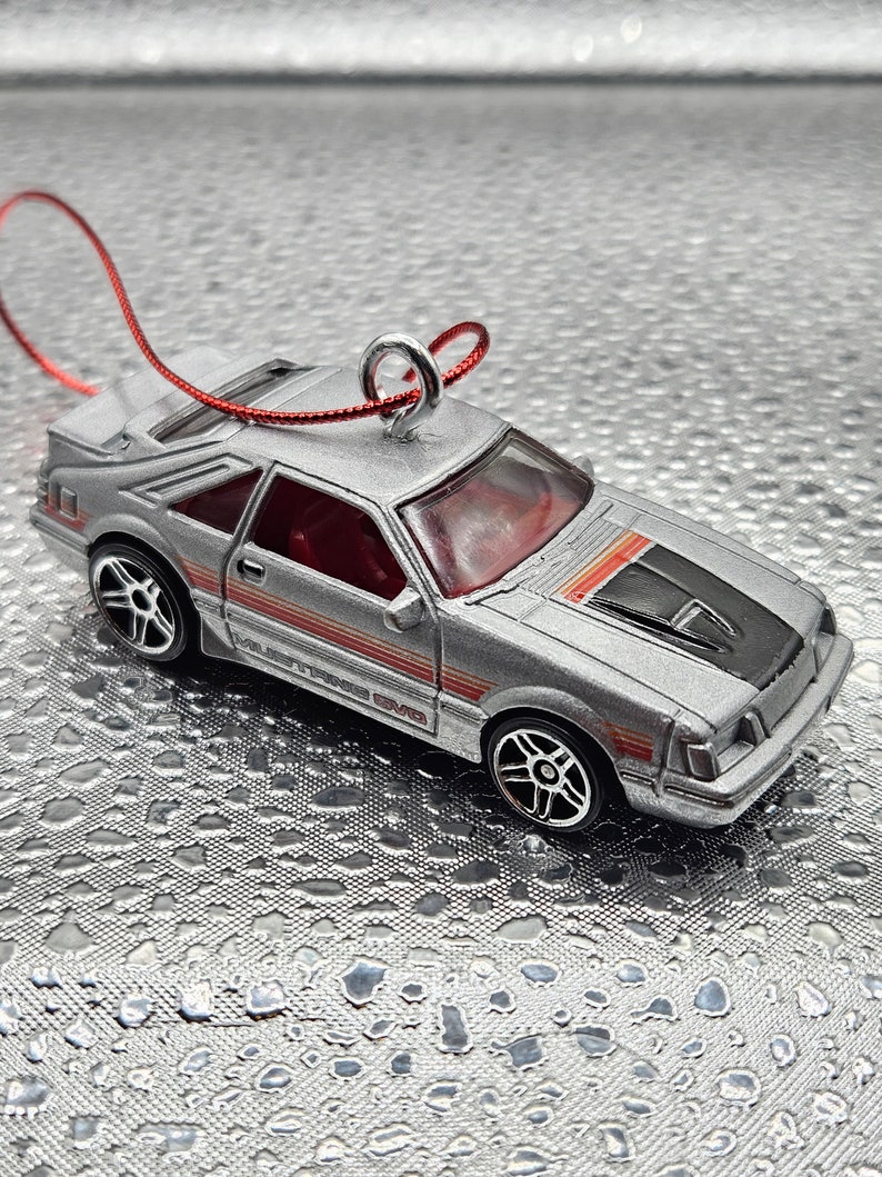 Hot Wheels 1984 Ford Mustang SVO Purple, Silver or Black Christmas tree ornament image 1