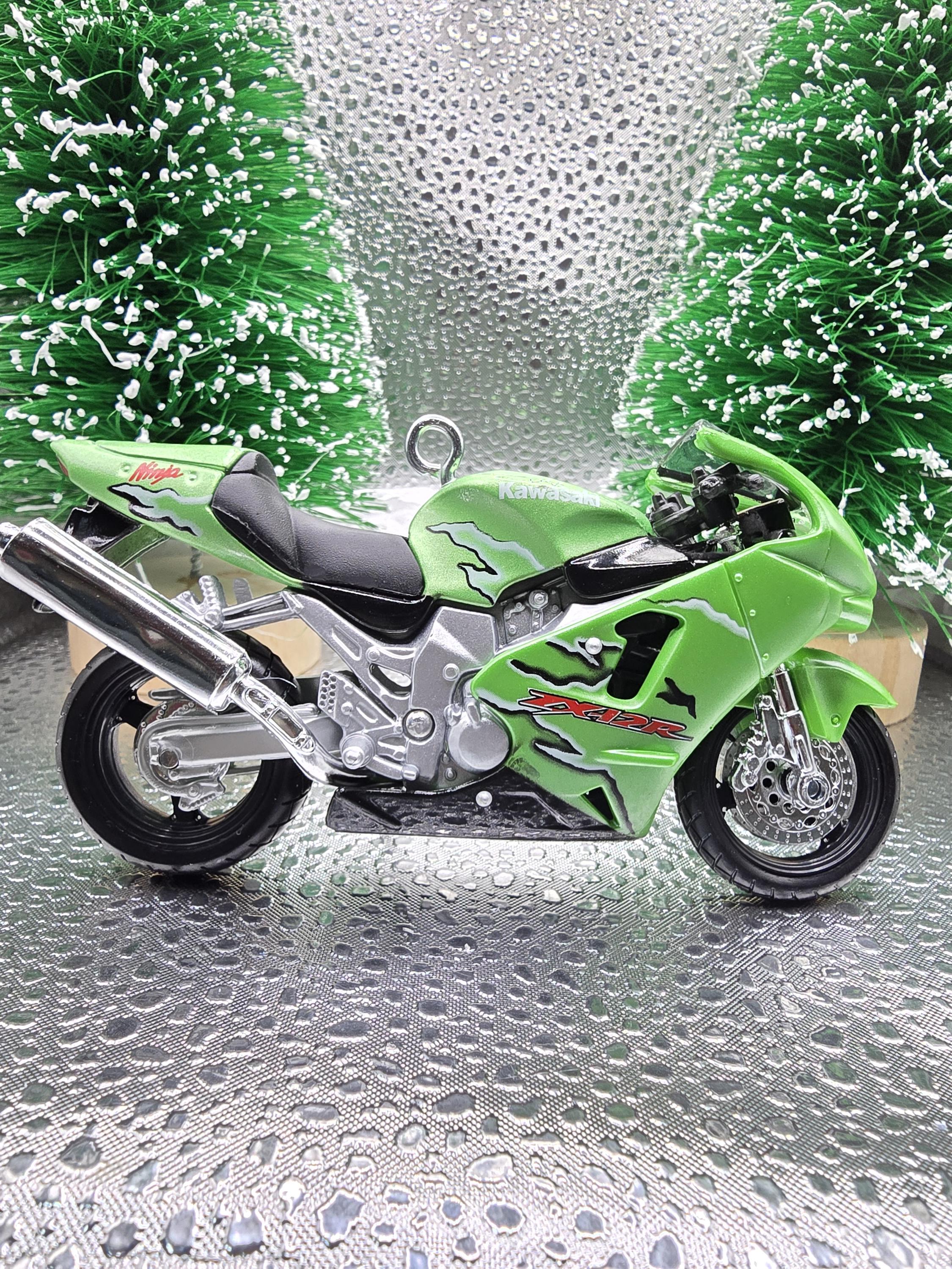 グッズ Kawasaki Ninja ZX 12R GREEN Motorcycle Christmas Tree Ornament