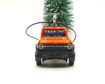 2021 Ford Bronco Orange Two Door Diecast Metal Ornament (3")