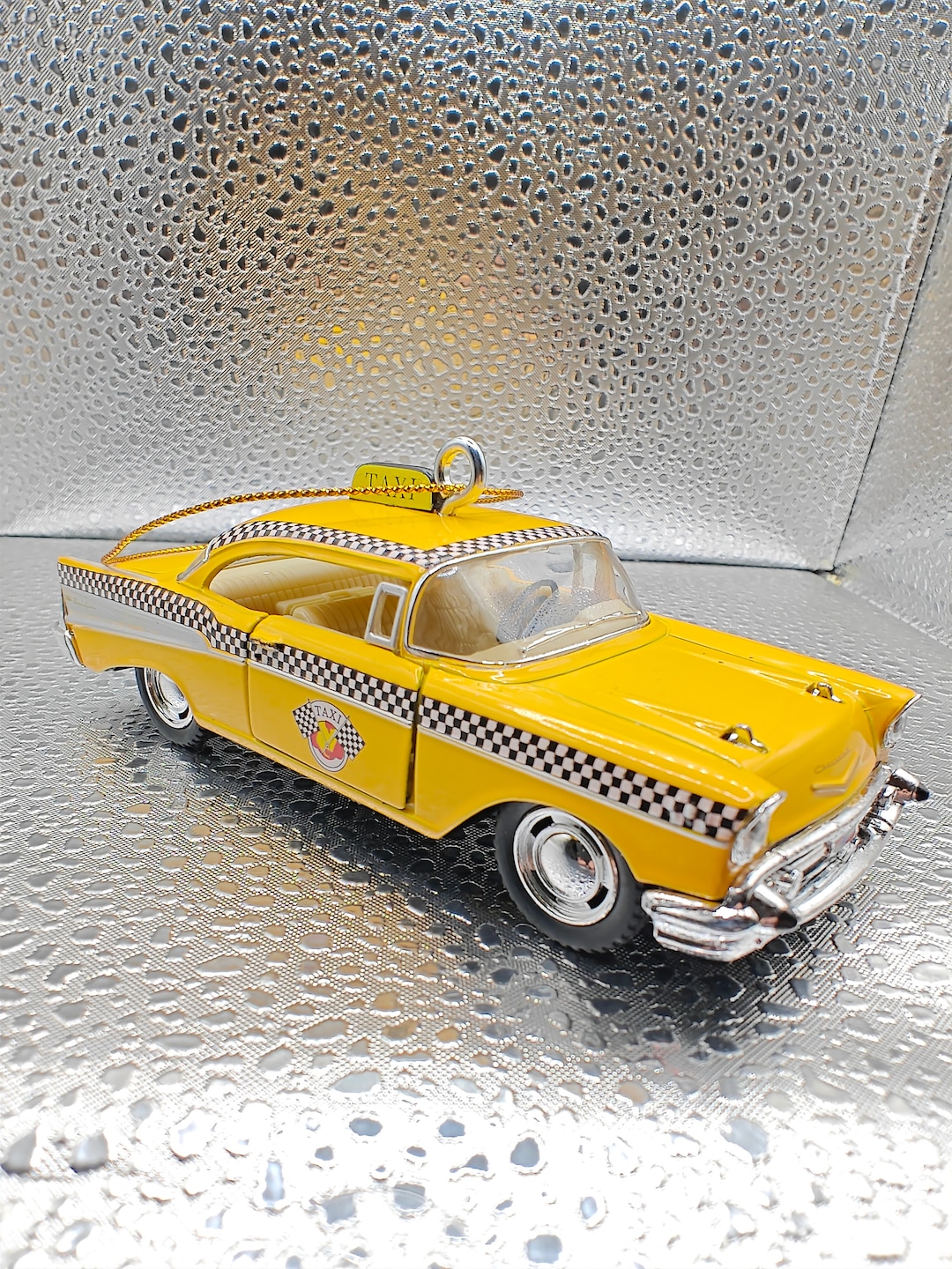 1957 Chevrolet Chevy Bel Air Taxi Cab Big Car YELLOW Christmas