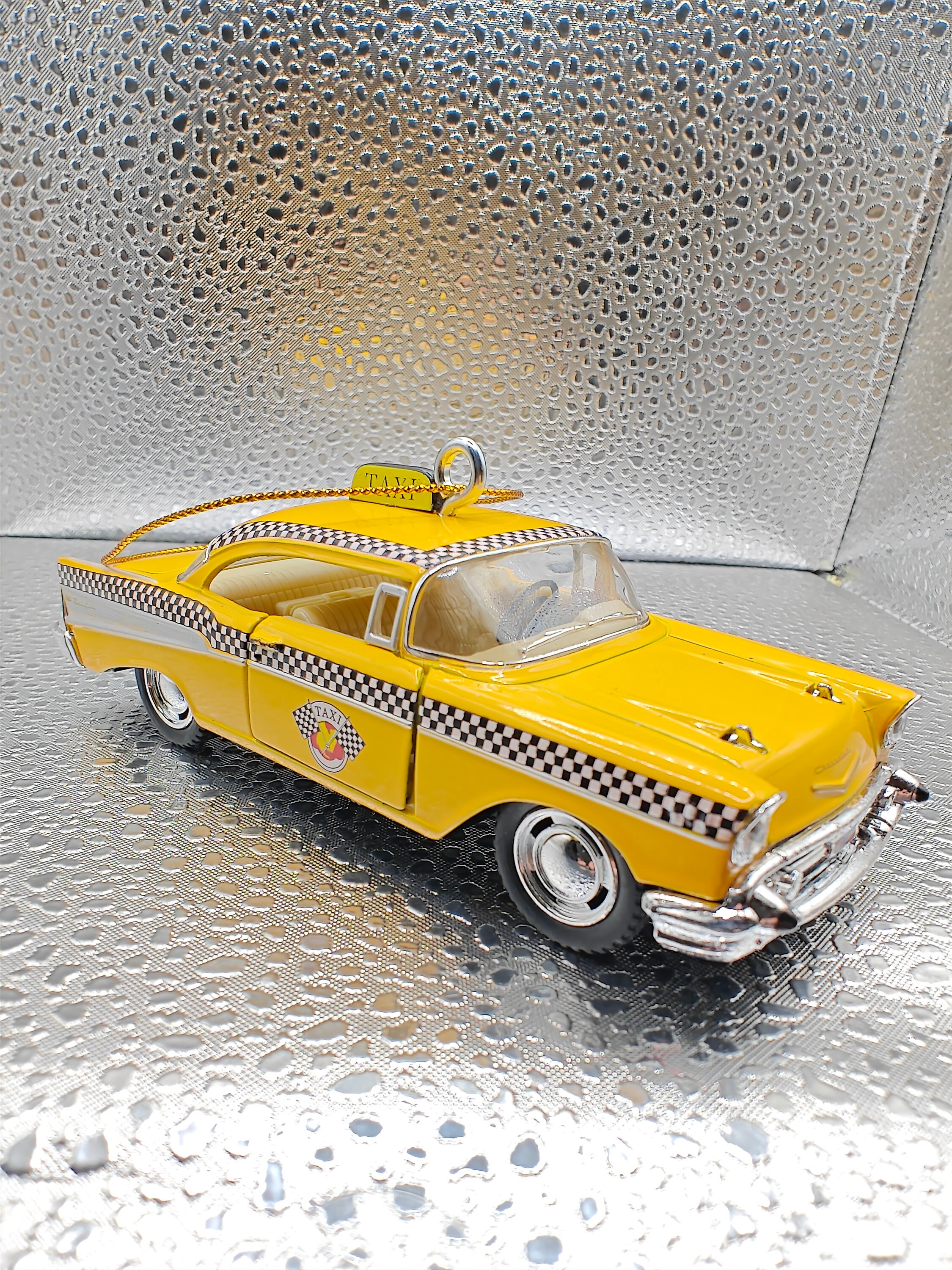 1957 Chevrolet Chevy Bel Air Taxi Cab Big Car YELLOW Christmas