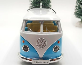 VW Volkswagen Classical Microbus Pastel Blue Big Car Diecast Ornament (5")