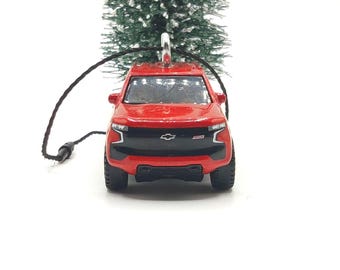 Matchbox 2023 Chevy Tahoe ZL1 Red Diecast Metal Ornament (3")