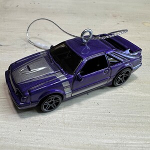 Hot Wheels 1984 Ford Mustang SVO Purple, Silver or Black Christmas tree ornament image 4