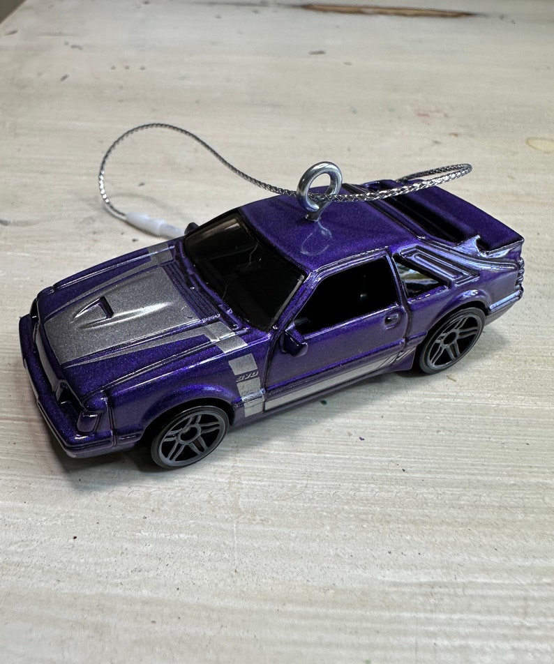 Hot Wheels 1984 Ford Mustang SVO Purple, Silver or Black Christmas tree ornament image 4