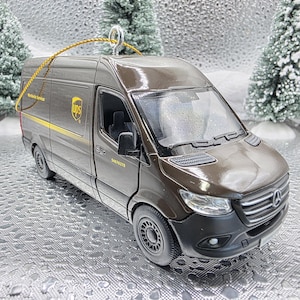UPS Delivery Van Big Car BROWN Diecast Ornament - Customizable (5")