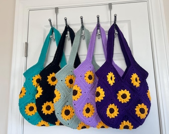 Sunflower Tote Bag Crochet