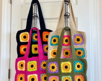 Large Crochet Tote Bag