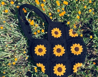 Sunflower Tote Bag Crochet