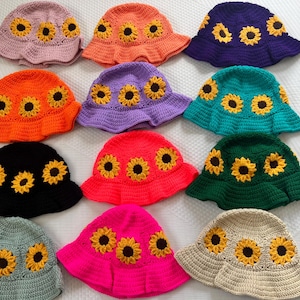 Sunflower Bucket Hat Crochet