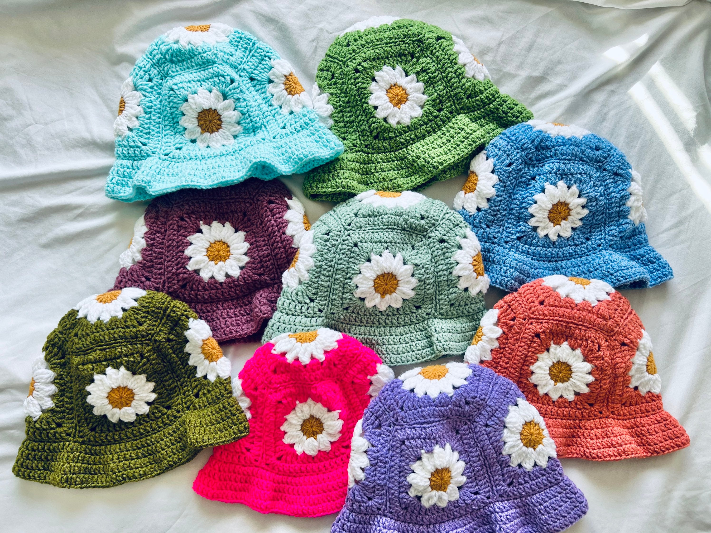 Daisy Bucket Hat Crochet