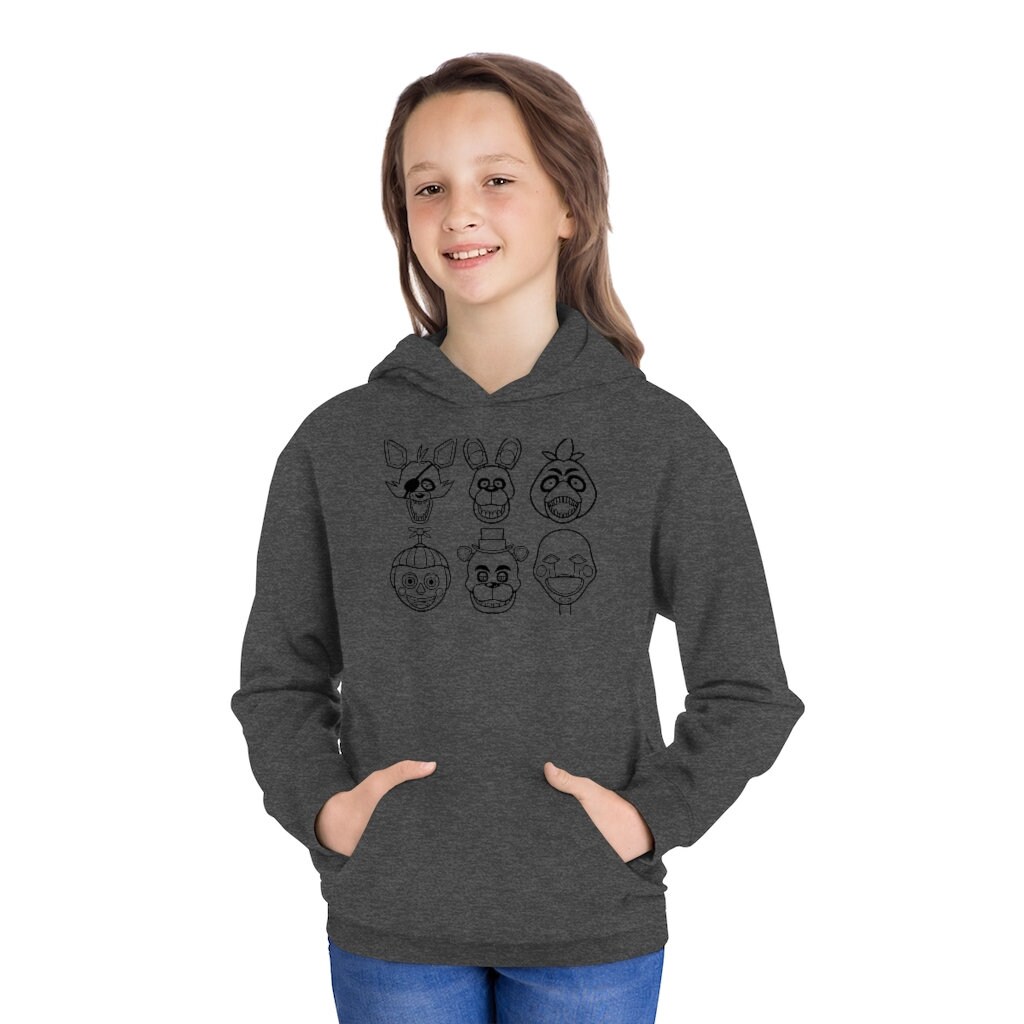 EmeJate Kids Five Nights at Freddys Bear Hoodie Youth Pullover Sweatshirt For Boys and Girls 