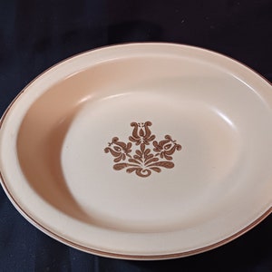 Vintage Pfaltzgraff Village Pattern Oval Baker Serving Dish with Handles, #6-11