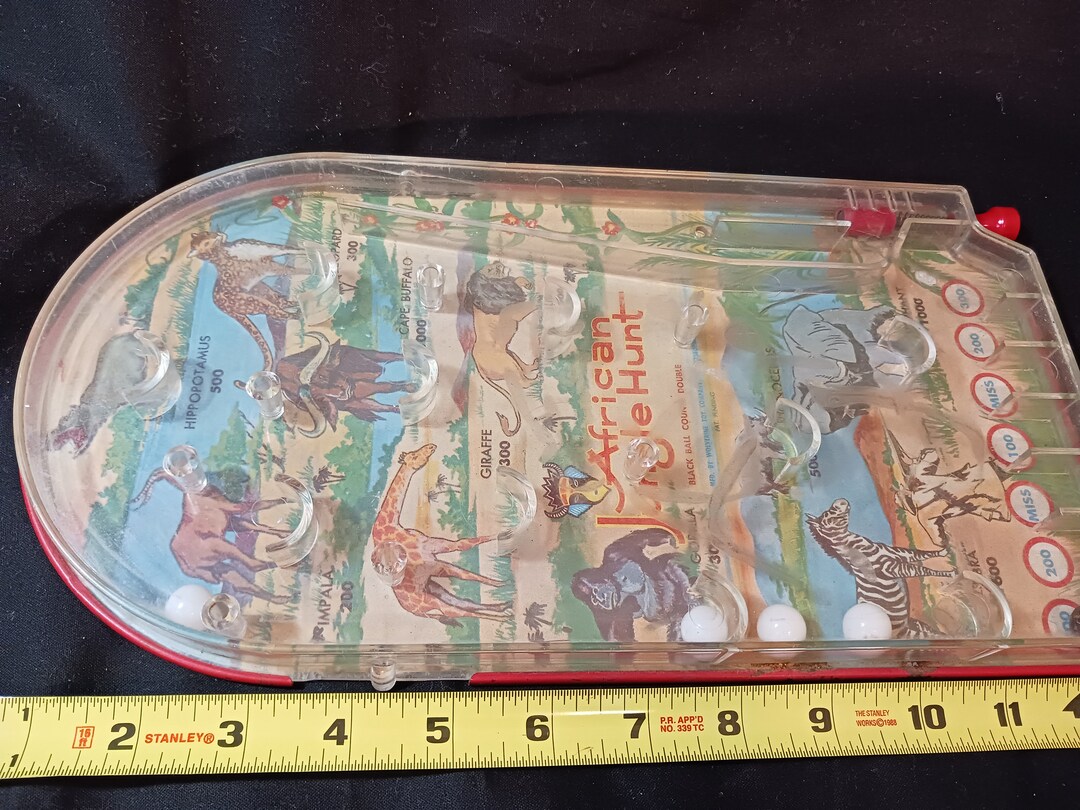 Vintage African Jungle Hunt Pinball Game From the Wolverine Toy Co. Etsy