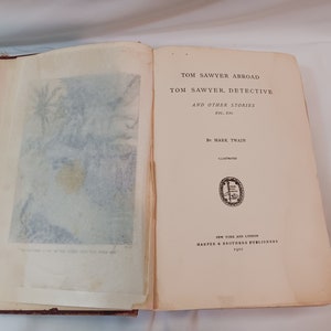 Tom Sawyer Abroad Vintage/Antique Book, & other stories, Mark Twain, 1901
