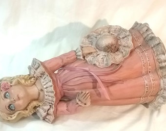 Vintage Hand-Painted Porcelain Girl Figurine