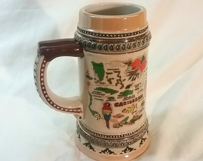 Vintage Porcelain Agiftcorp Caribbean Pirate Beer Stein Etsy
