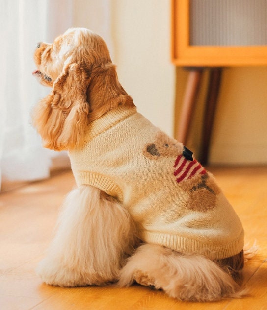 Teddy Bear Dog Sweater Polo Dog Sweater Casual Winter Warm - Etsy Finland