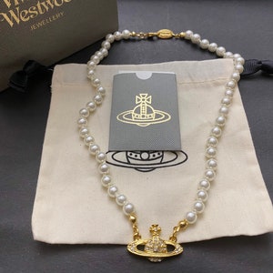 New in Box Vivienne Westwood Gold Pearl Choker Necklace Mini - Etsy