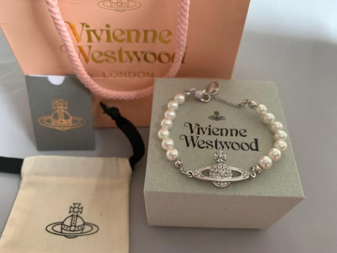 New in Box Vivienne Westwood Silver Mini Orb Pearl Bracelet - Etsy