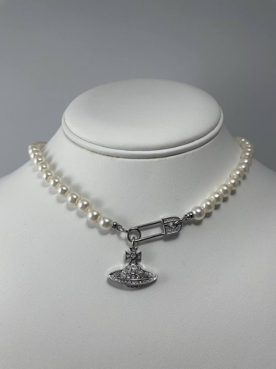 New In Box Vivienne Westwood Silver Lucrece Pearl… - image 2
