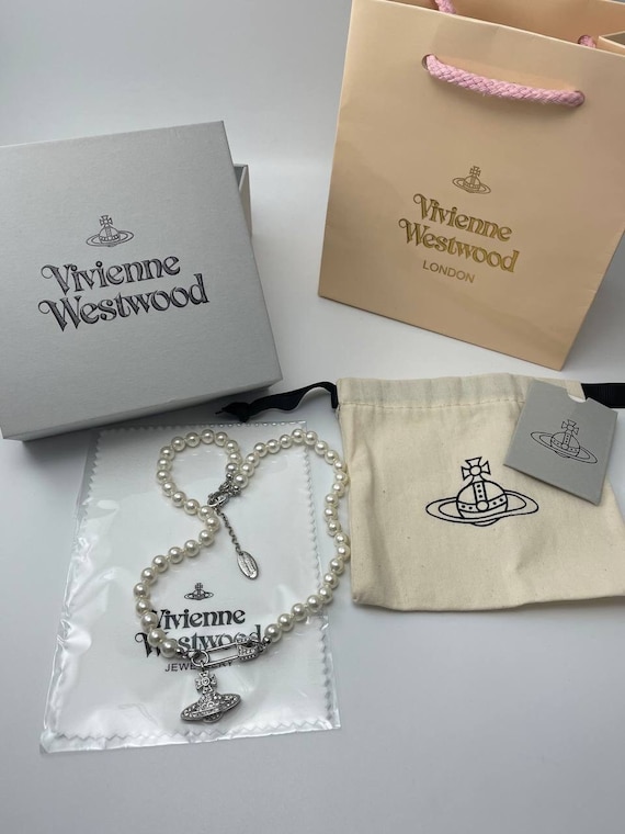 New In Box Vivienne Westwood Silver Lucrece Pearl… - image 5