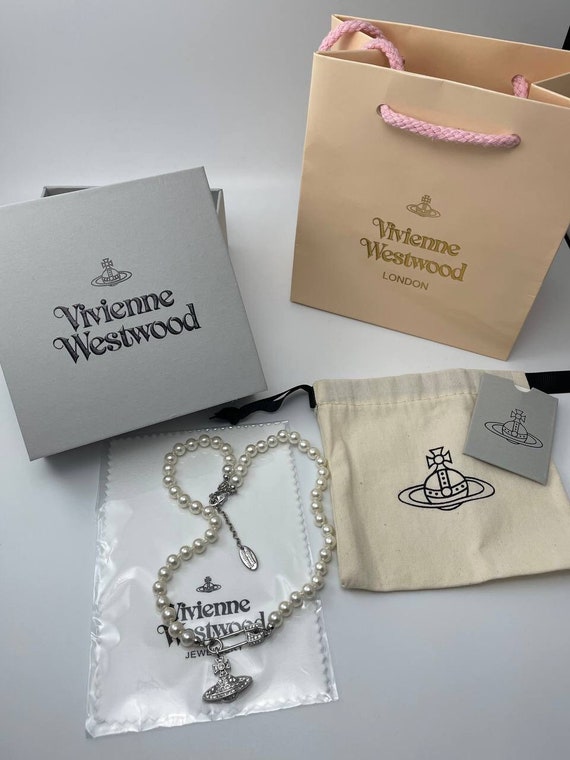 New In Box Vivienne Westwood Silver Lucrece Pearl… - image 10