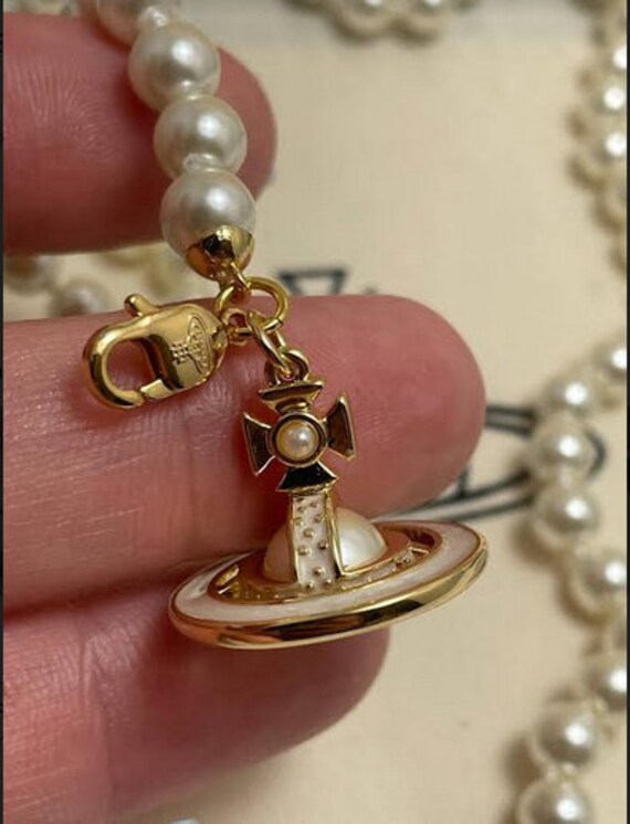 Vivienne Westwood Gold Simonetta Pearl Necklace - Etsy