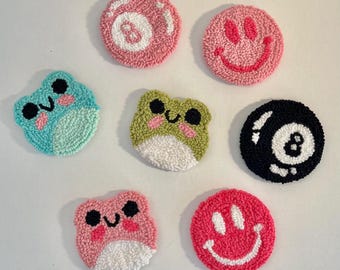 Set of 2 Car Coasters,Cute Car Accessories,Customisable Car Decor,New Car Gift,Smile Flower Car Cup Holder,Cute Car Decor Gift Ideas for her