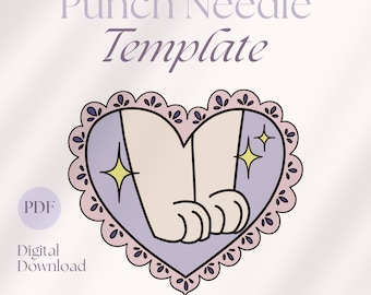 Cat Punch Needle Template, Mug Rug Punch Needle Pattern PDF Pattern for Beginners, Yarn Art Punch Needle Design SVG Pattern Digital Download