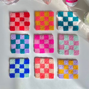 Punch Needle Coaster, Tufted Coaster,Mini Rug, Custom Mug rug, Drink Coaster, Kitchen and Dining, Handmade Mug Rug, Home Decor and Dining