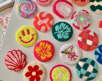 Set of 2 Car Coasters,Cute Car Accessories,Customisable Car Decor,New Car Gift,Smile Flower Car Cup Holder,Cute Car Decor Gift Ideas for her