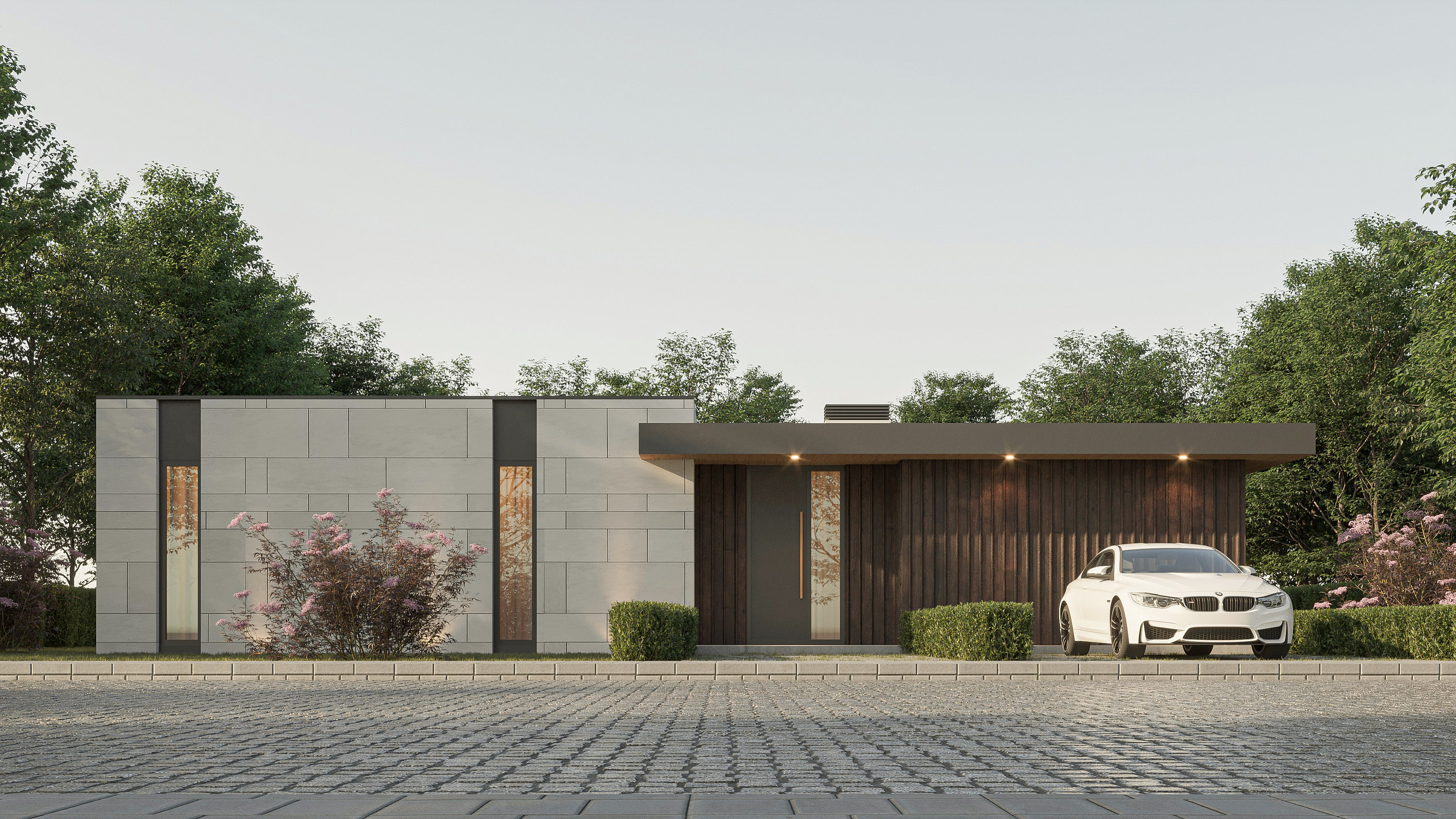 Modern 2 Bedroom House Plan: Open Concept Design (CAD File) - Etsy