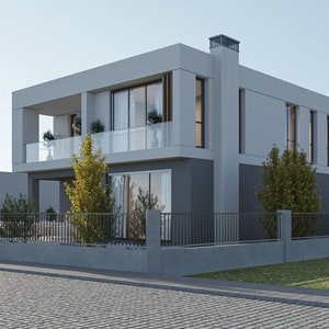 Modern House Plan, Bare House Plan, Custom House Plan, with 4 Bedroom, 4 Bathroom, With Free Original CAD File (Metric & Imperial Units)