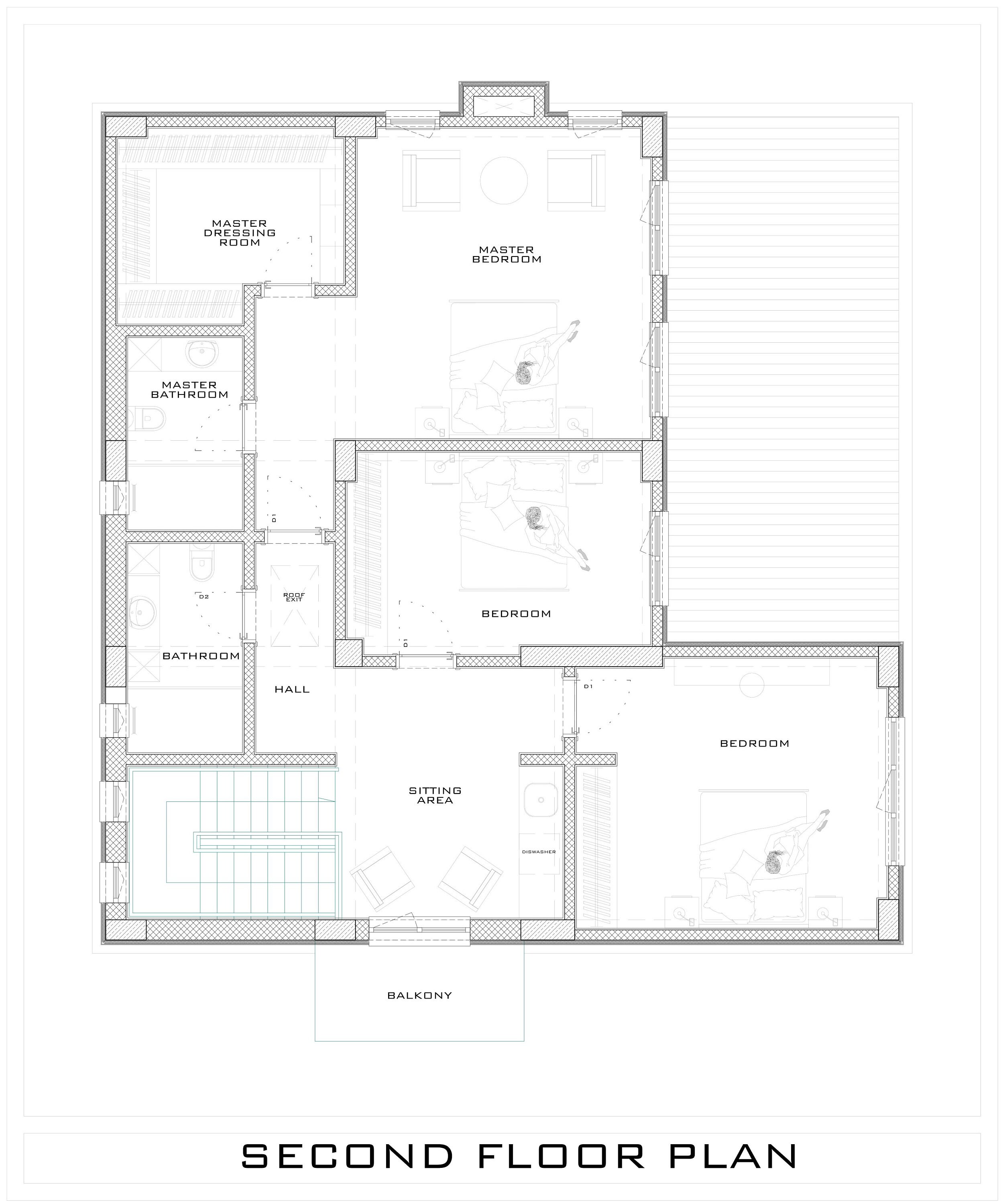 Modern 4 Bedroom Duplex House Plan With CAD File (metric & Imperial) - Etsy