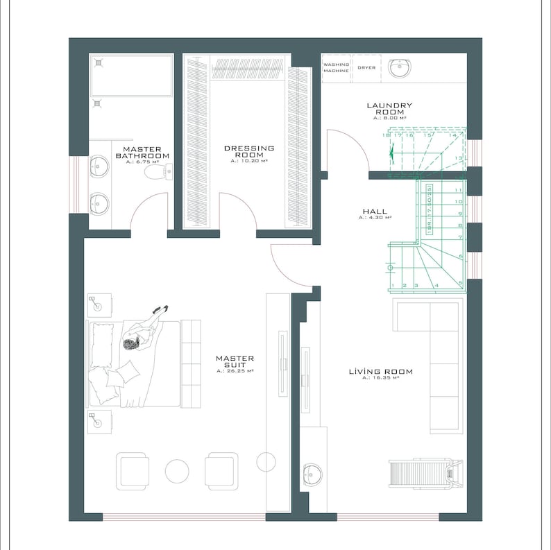 Custom Plan, Modern House Plan Design by Rastarchitecture - Etsy