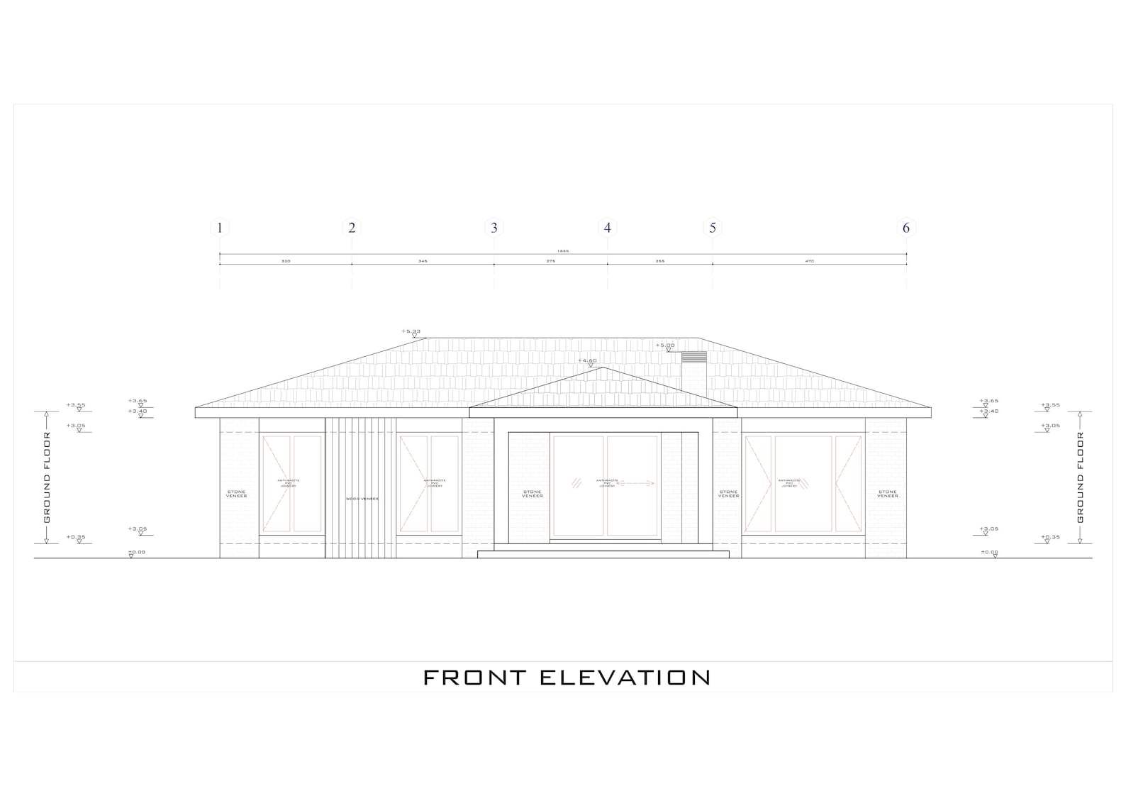 Modern 4 Bedroom House Plan: Single Story Home Design (CAD File) - Etsy