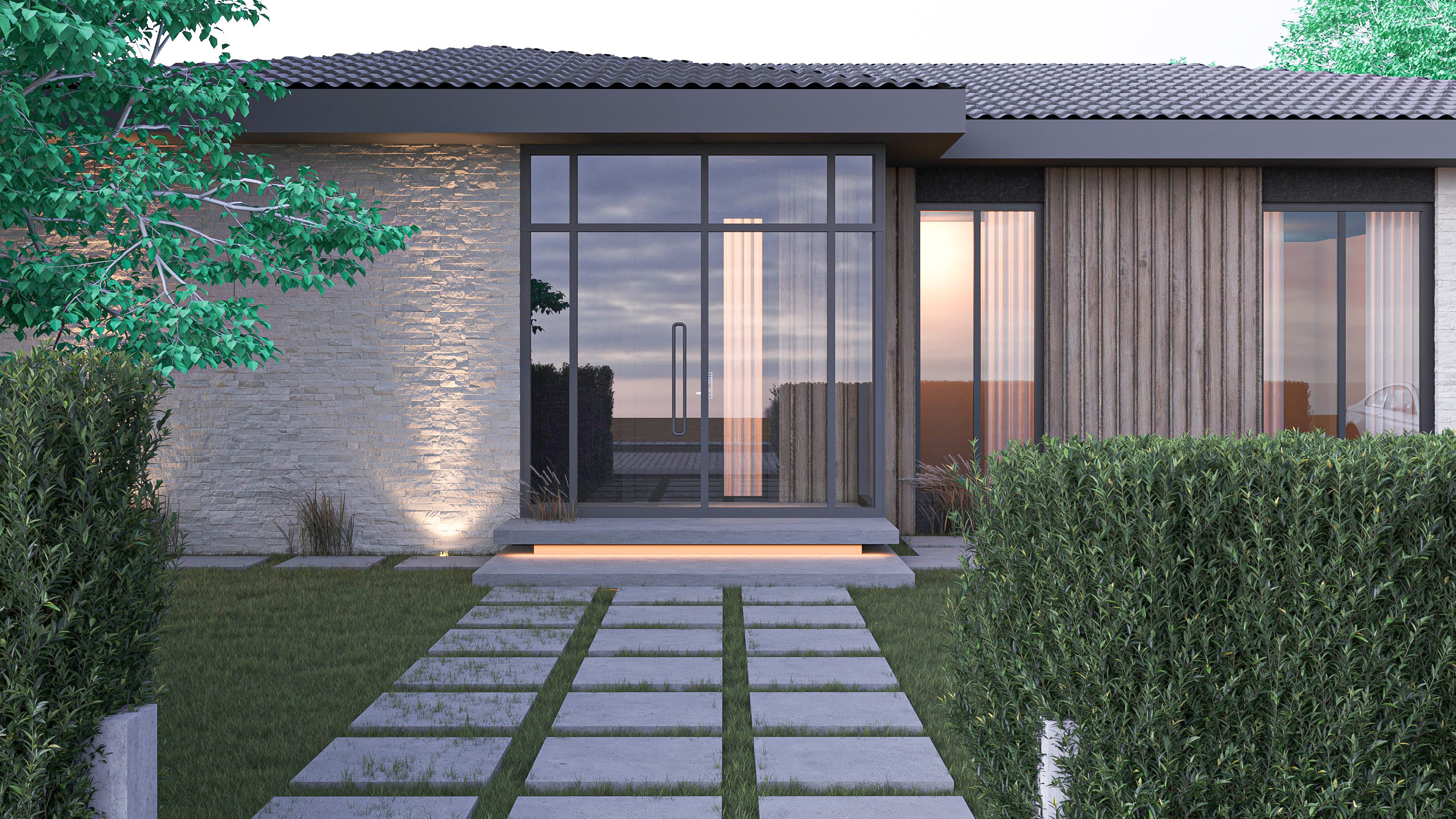 Modern 4 Bedroom House Plan: Single Story Home Design (CAD File) - Etsy