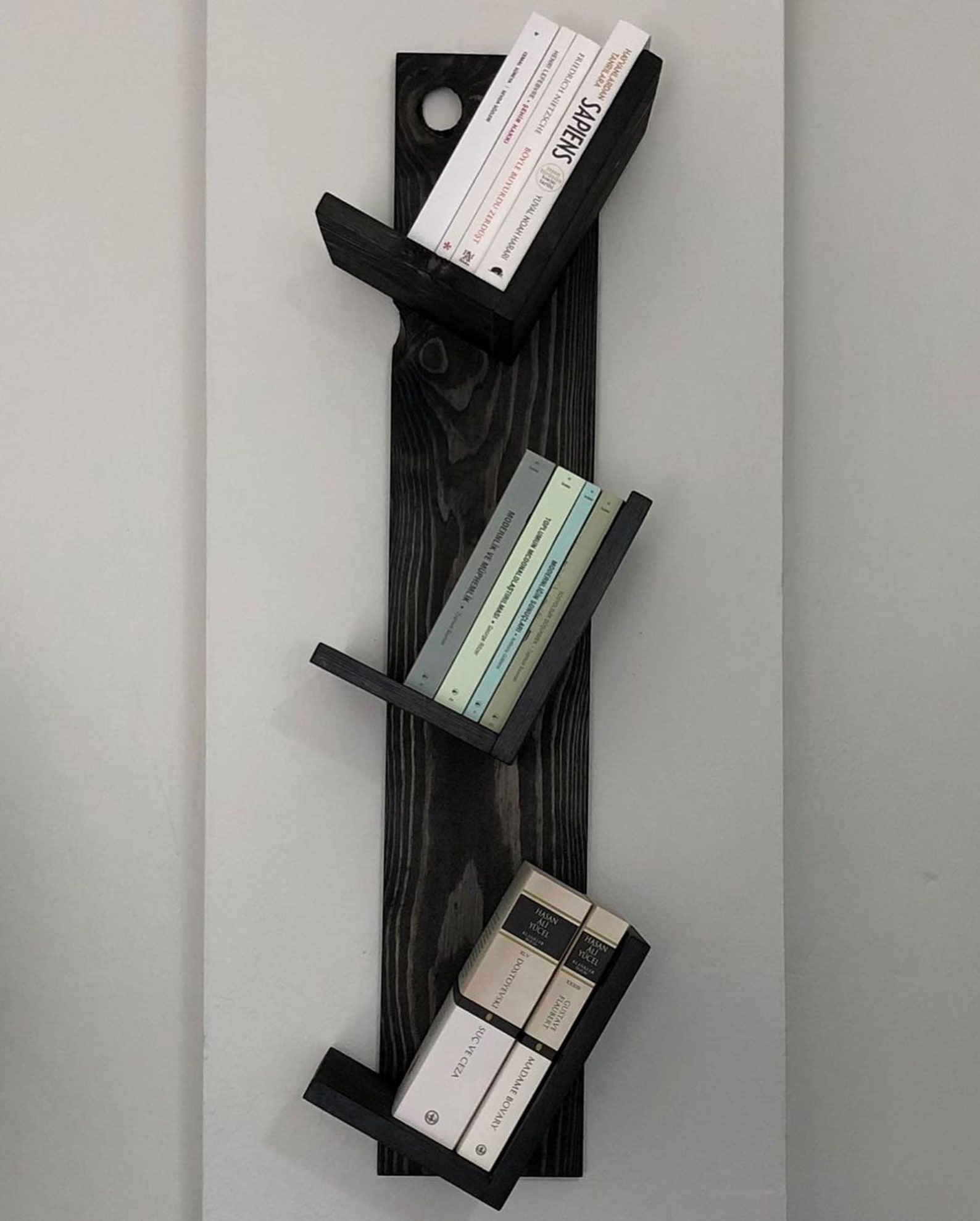Wooden Book Shelf Book Stand Floating Shelf Boho Wall Etsy