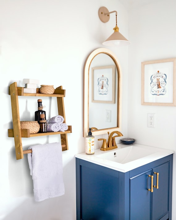 Two tier bathroom shelf deals