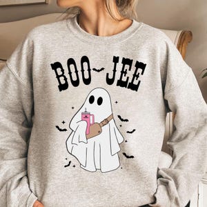 Boo- Jee Camiseta Otoño Halloween Inspirado PNG, Diseño Descargar Impresión, Lindo Diseño Digital Fantasma, Divertido, Diseño de Halloween, Sublimación, DTF