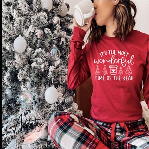 It's the Most Wonderful Time of the Year, Christmas, Coffee, Trees, Snow, Winter, PNG, digital download, Holiday, Festive, Instant, SVG