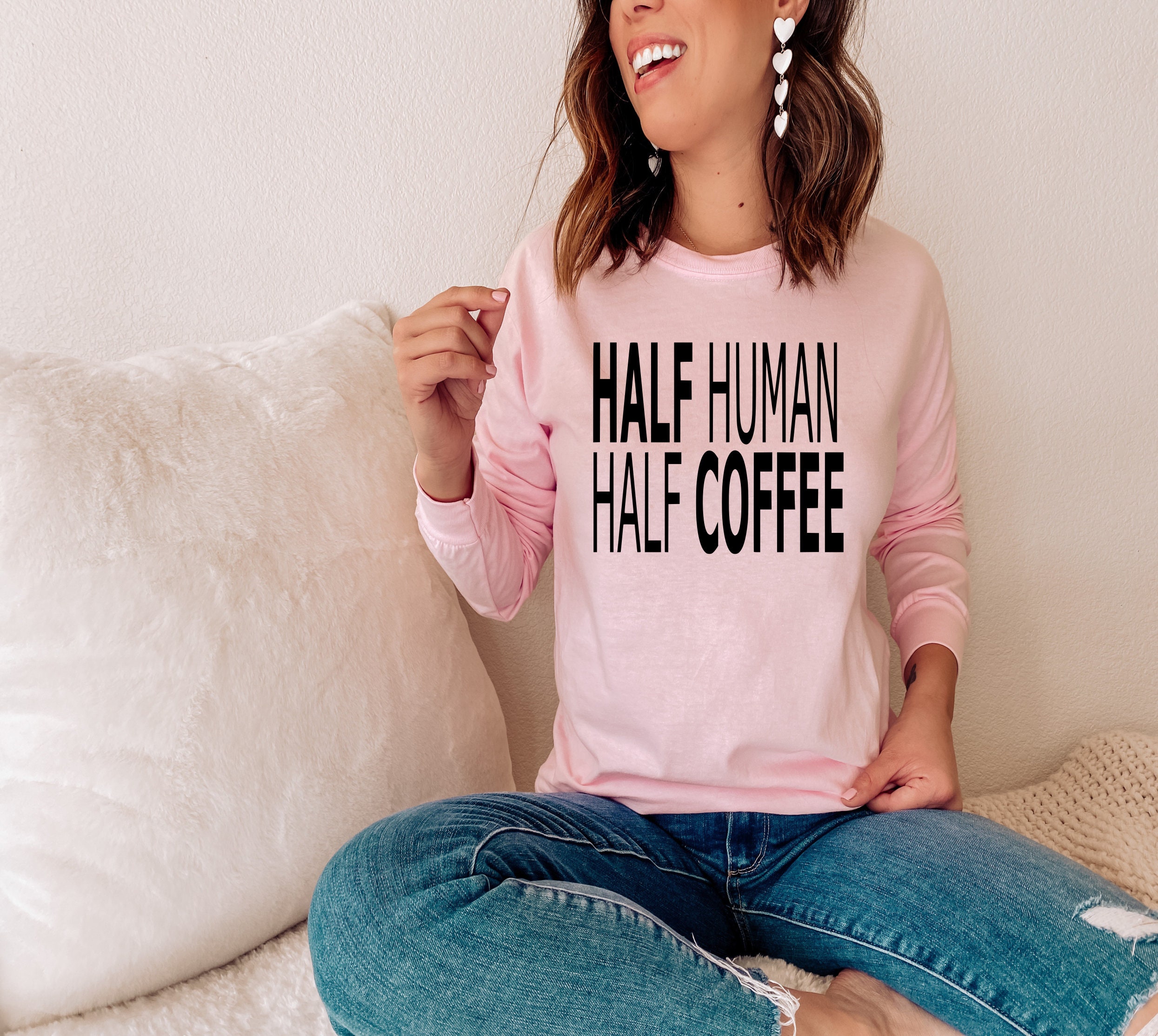 Half Human Half Coffee, Caffeine, Funny, PNG, Digital Download