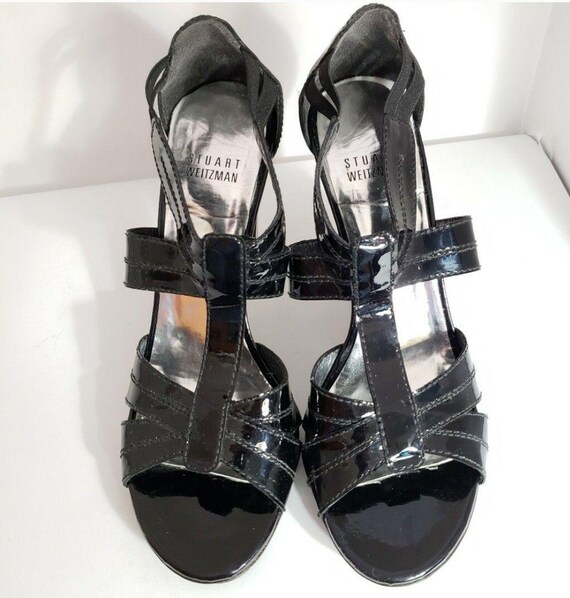 Stuart Weitzman Vintage Y2KBlack Patent Leather S… - image 7