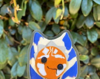 Wonky Ahsoka Popsicle, Vinyl Sticker für Laptop, Tragflasche, alle Oberflächen.