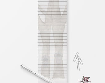 Sugaring Season Personalized 2.75" x 8.5" Everyday List Pad | Maple Forest Notepad | Lined or Blank | Original Watercolor Stationery